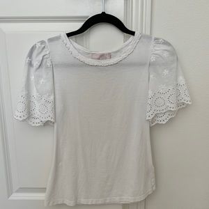 Rachel Parcell Flutter Sleeve Top